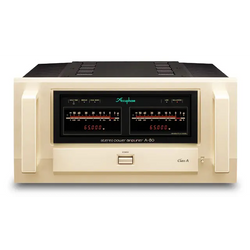 ACCUPHASE A-80 CLASS-A 65W/ch STEREO POWER AMPLIFIER | VINYL SOUND USA The A-80 is a Class A power amplifier developed as a stereo amplifier version of our 50th anniversary A-300 model. Optimizing the 10-parallel push-pull power MOS-FETs in the output stage produces an output power of 65 W into 8 ohms, 130 W into 4 ohms, 260 W into 2 ohms, and 520 W into 1 ohm.