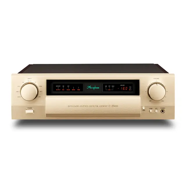 ACCUPHASE C-2300 PRECISION STEREO CONTROL CENTER | VINYL SOUND USA For more than half a century, Accuphase has continued its relentless pursuit of creating the ideal volume control circuitry. The C-2300 preamplifier utilizes Balanced AAVA – the successor of the AAVA system – to control volume without sacrificing vibrancy in the source sound.
