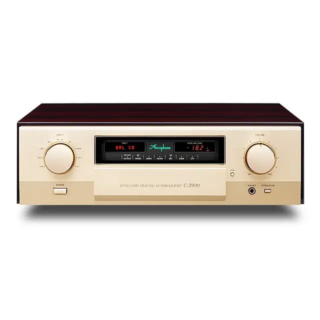 ACCUPHASE C-2900 PRECISION STEREO PREAMPLIFIER | VINYL SOUND USA The preamplifier’s volume control is a vital component for maintaining vibrancy in the sound source.Since its founding, Accuphase has spent 50 years in pursuit of creating the ideal volume control circuitry.The C-2900’s Balanced AAVA system was designed using Accuphase's