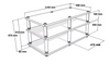 Norstone STÄBBL AV 3-Shelf Rack Black Satin
