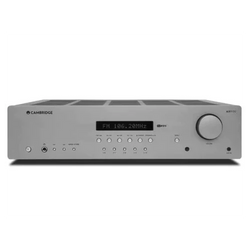 CAMBRIDGE AXR100 FM/AM STEREO RECEIVER | VINYL SOUND The most powerful amplifier in the AX range offers a massive 100 watts per channel, a dedicated subwoofer speaker output for improving bass and two sets of speaker outputs. It also features analogue inputs, digital inputs, a phono stage, an FM/AM receiver with RDS and a 3.5mm input.