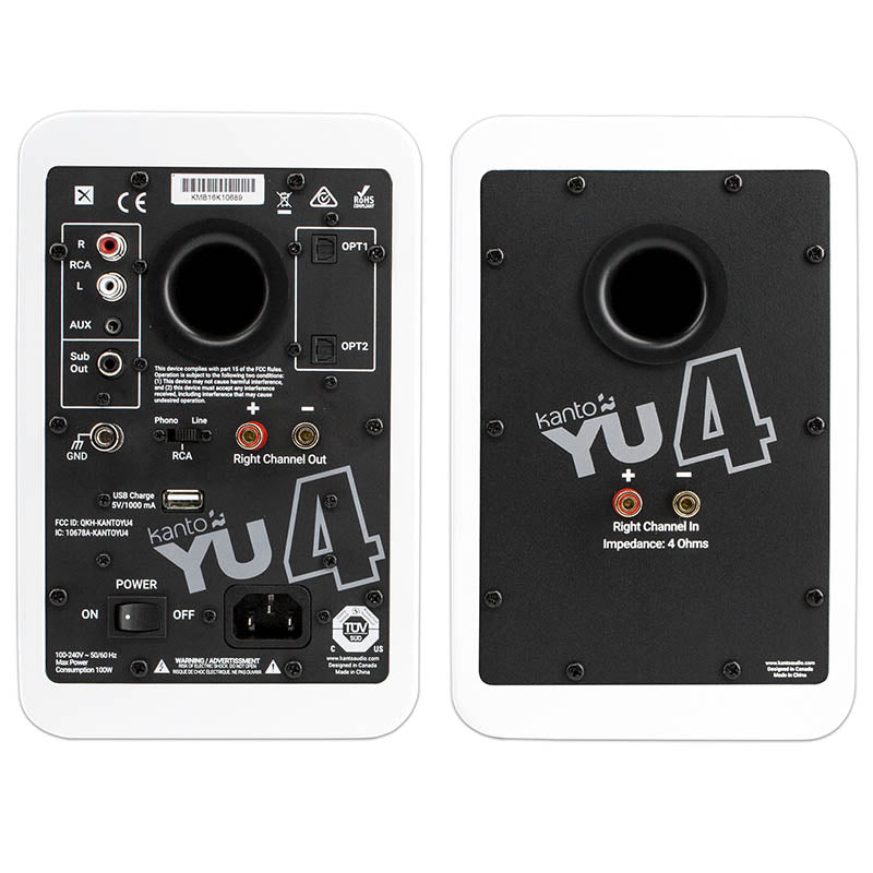 Kanto YU4 Powered Speakers with Bluetooth and Phono Preamp