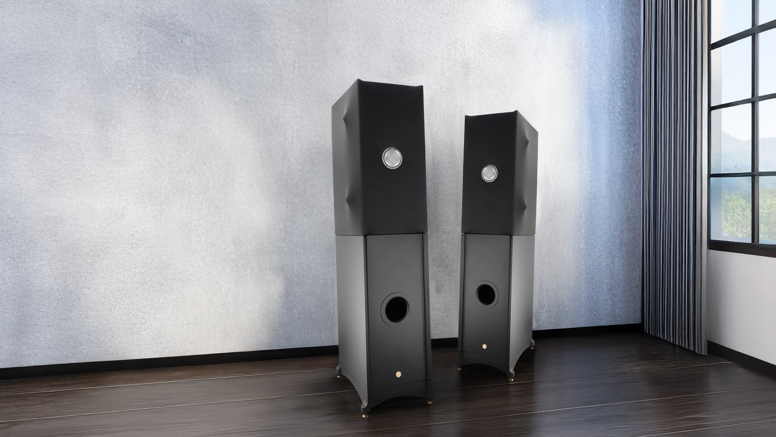 Gold Note Diana III-F Modular Floorstanding Speaker Extenders for Diana I & II Speakers (Matte Black, PAIR)