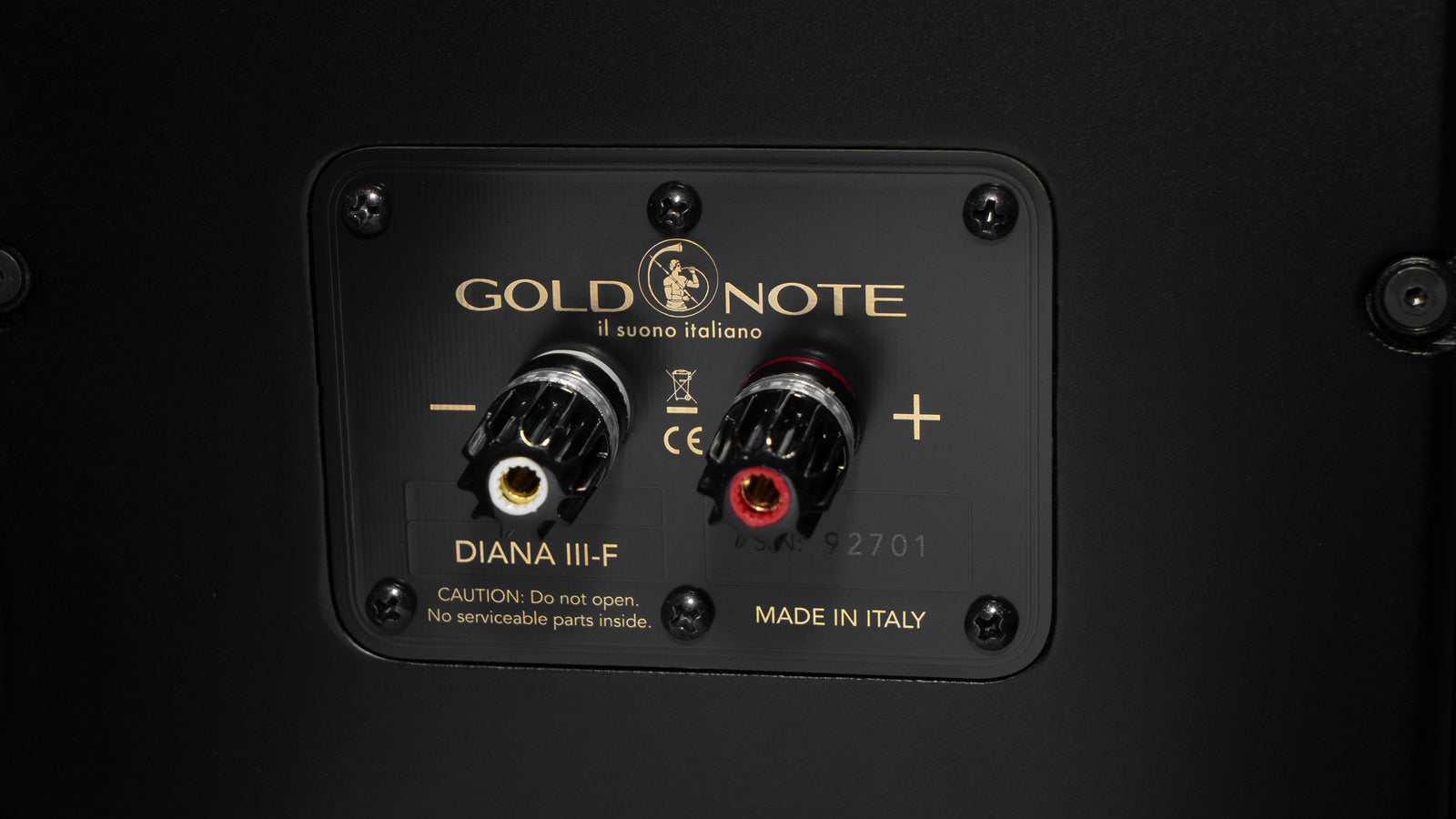 Gold Note Diana III-F Modular Floorstanding Speaker Extenders for Diana I & II Speakers (Matte Black, PAIR)