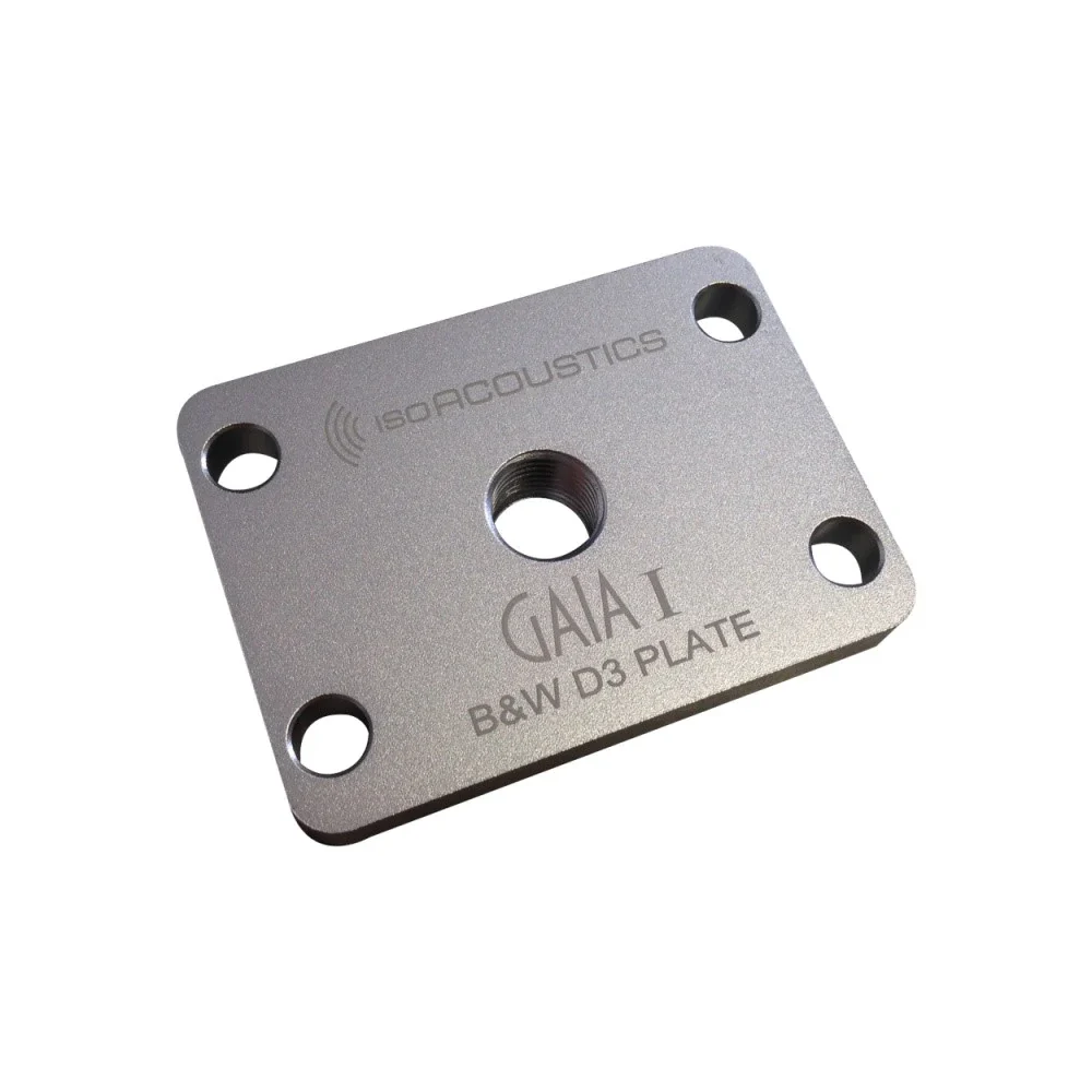 ISOACOUSTICS ISOGAIBWD3MOUPLA GAIA B&W D3 Mounting Plates (Pack of 4) | VINYL SOUND Mount your GAIA isolators to your B&W D3 and D4 The 4-pack B&W D3/D4 Plate Adapter from IsoAcoustics is designed to mount the GAIA isolators (sold separately) to the Bowers & Wilkins D3 & D4 floor standing speaker. Compatible Models: Bowers & Wilkins 800 D3 Bowers & Wilkins 802 D3 Bowers & Wilkins 803 D3 Bowers & Wilkins 801 D4 Bowers & Wilkins 802 D4 Bowers & Wilkins 803 D4