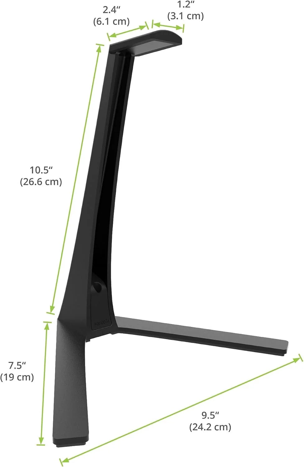 Kanto H3 Universal Desktop Headset Stand with Silicone Padding and Adapter Holder