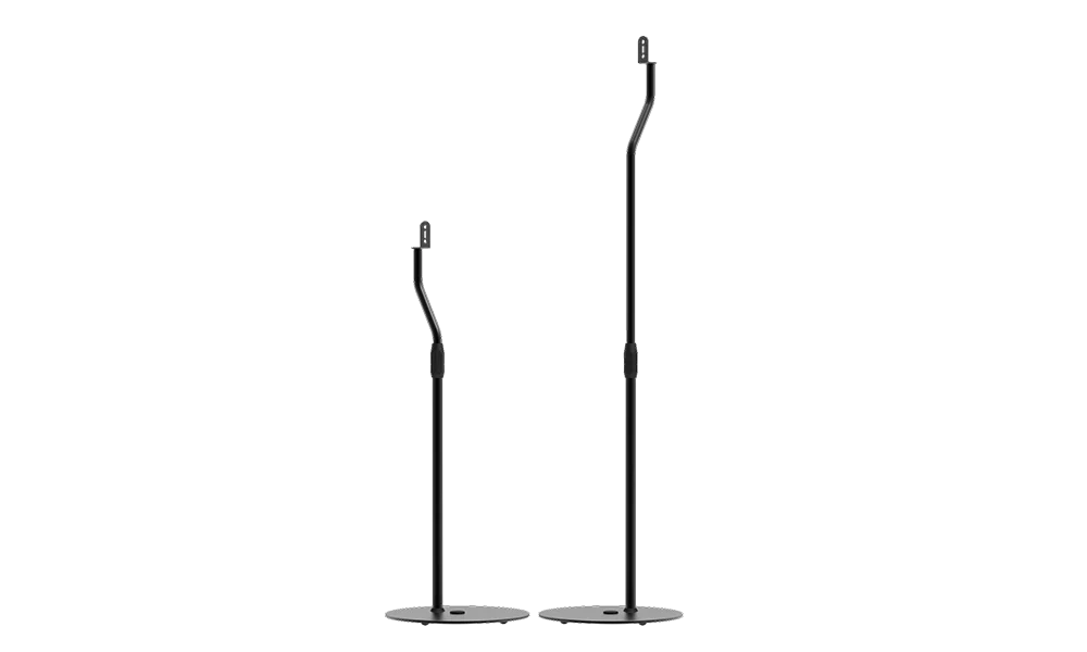 Kanto SLH Universal Height Adjustable Speaker Stands for Satellites up to 9 lbs (Pair) - Black
