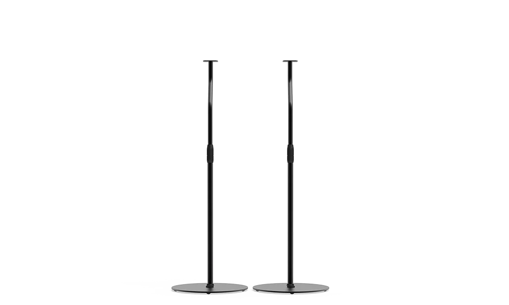Kanto SLH Universal Height Adjustable Speaker Stands for Satellites up to 9 lbs (Pair) - Black