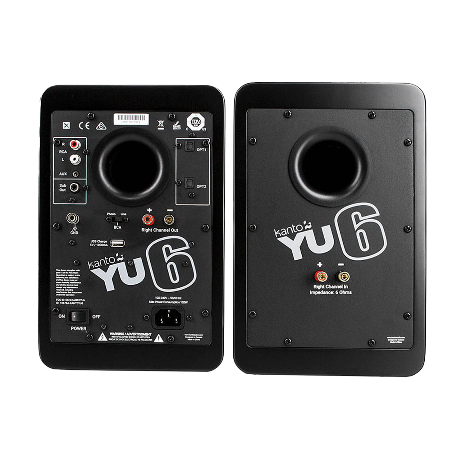 Kanto YU6 Powered Speakers with Bluetooth and Phono Preamp