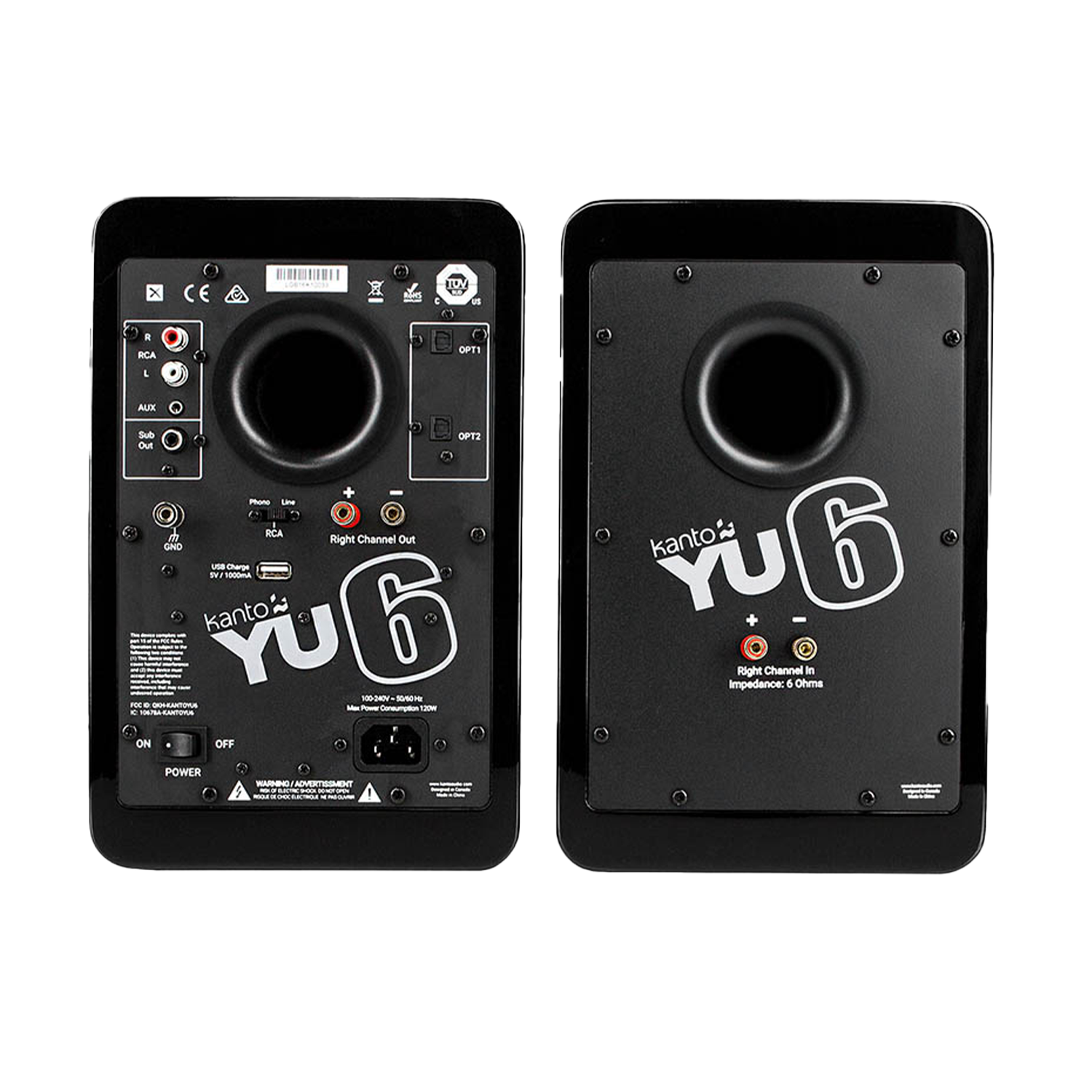 Kanto YU6 Powered Speakers with Bluetooth and Phono Preamp