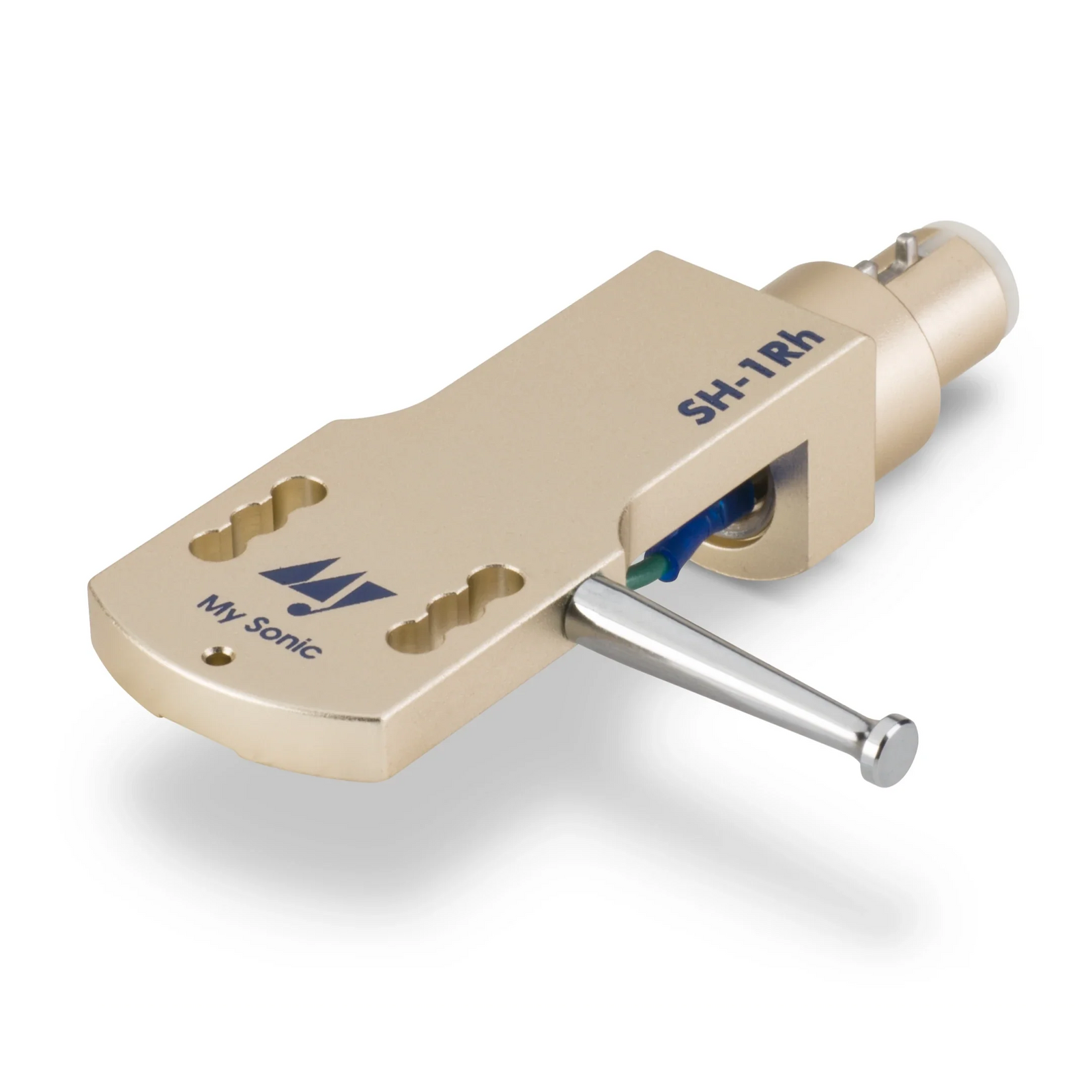 The My Sonic Lab SH-1RH headshell was developed with an emphasis on sound quality. This high-grade design is made using hard anodized aluminum alloy (A6063S) with excellent strength to support any cartridge you choose and keep unwanted resonances at bay. Moreover, the mounting holes are fixed positions with 3-points placed at +/- 3 mm intervals from the center.