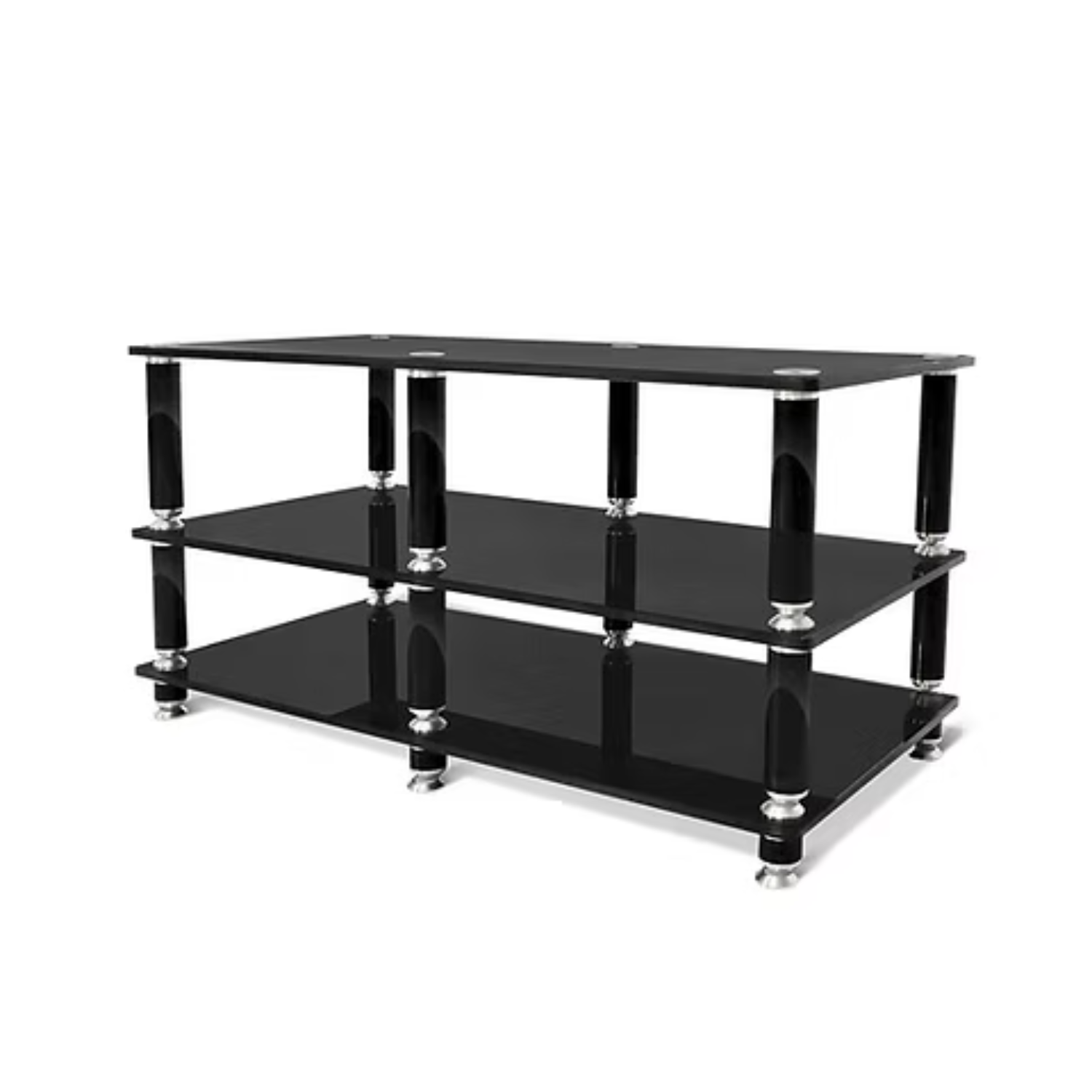 Norstone STÄBBL AV 3-Shelf Rack Black Satin