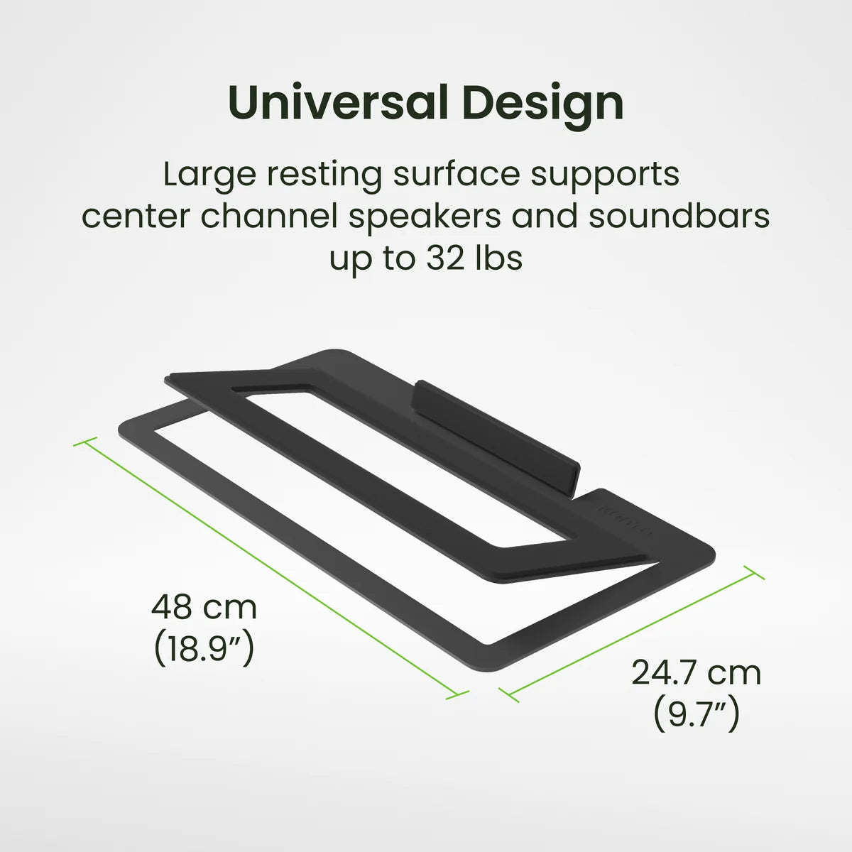 Kanto S12 Low-Profile Angled Center Channel and Sound Bar Stand