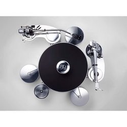 TRANSROTOR ALTO TMD TURNTABLE (POLISHED ALIMINUM) | VINYL SOUND Alto TMD comes in a solid aluminum chassis, aluminum platter (9kg), TMD bearing and the option to equip up to 3 tone arm bases. The tonearm base can be adjusted to fit any 9 to 12- inch tone arms and has on-the-fly VTA adjustment. The armboard is a 2 piece assembly.