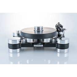 TRANSROTOR DARK STAR SILVER SHADOW/DARK STAR SILVER SHADOW REFERENCE TURNTABLE | VINYL SOUND The Dark Star Silver Shadow is belt-driven design with an outboard fully decoupled AC-synchronous motor. The chassis is stabilized by three adjustable feet at the two front corners and center-rear. Dark Star Silver Shadow comes in a black 30mm POM/Polished Aluminum chassis