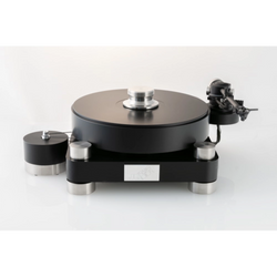 TRANSROTOR MASSIMO NERO TMD TURNTABLE | VINYL SOUND Massimo Nero comes in a POM and solid steel chassis, 80mm POM platter, TMD (Transrotor Magnetic Drive) bearing and option to equip up to four 9-inch or 12-inch tonearm base. The arm board can be ordered to accommodate your choice of tone arm mounting specification.