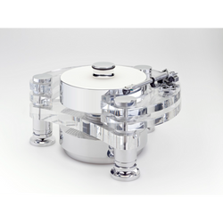 TRANSROTOR ORION REFERENCE FMD TURNTABLE | VINYL SOUND Orion Reference FMD features a double acrylic clear chassis 40mm, 80mm aluminum platter (15kg), FMD (Free Magnetic Drive) bearing and equipped with one 9-inch or 12-inch arm board. Transrotor FMD bearing works by magnetically coupling the motors and the magnetic drive platter assembly.