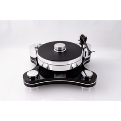 TRANSROTOR ZET 3 TURNTABLE | VINYL SOUND ZET3 comes in 2 colors: Black or Glossy White. Features a heavy Acrylic-Aluminum-Acrylic (Sandwich) polished chassis, a 70mm Aluminum platter (12kg), standard or TMD bearing and the option to equip up to 2 Aluminum tonearm base for two 9-inch or 12-inch tone arm configuration.