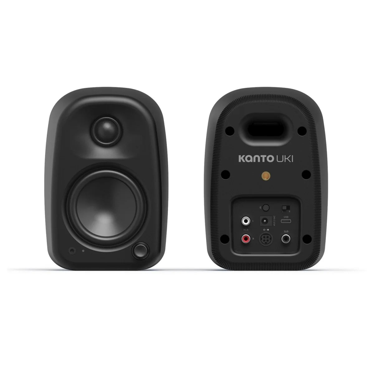 Kanto UKI 100W Desktop Speakers with Bluetooth, USB-C and Headphone Out - Pumice Grey (Pair)