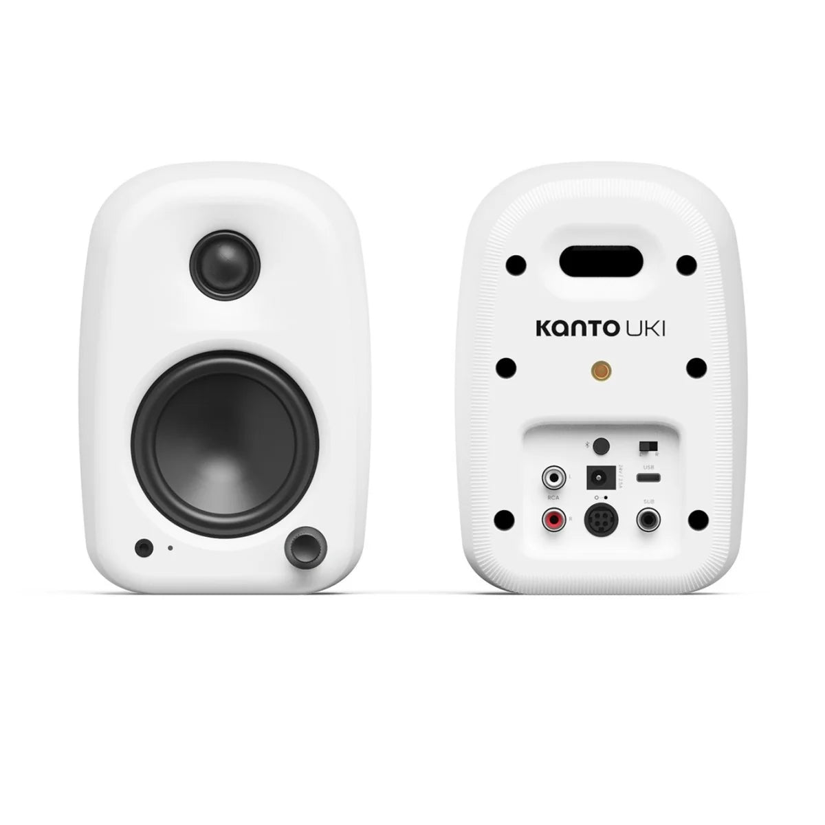 Kanto UKI 100W Desktop Speakers with Bluetooth, USB-C and Headphone Out - Pumice Grey (Pair)