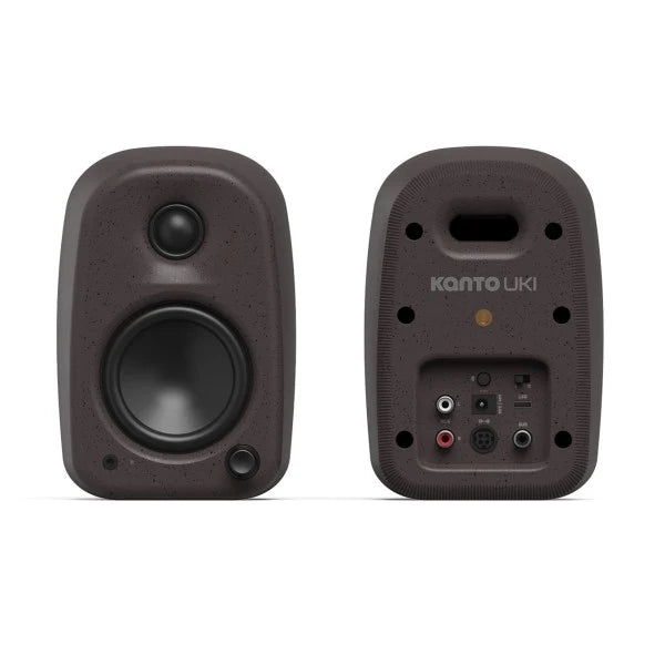Kanto UKI 100W Desktop Speakers with Bluetooth, USB-C and Headphone Out - Pumice Grey (Pair)