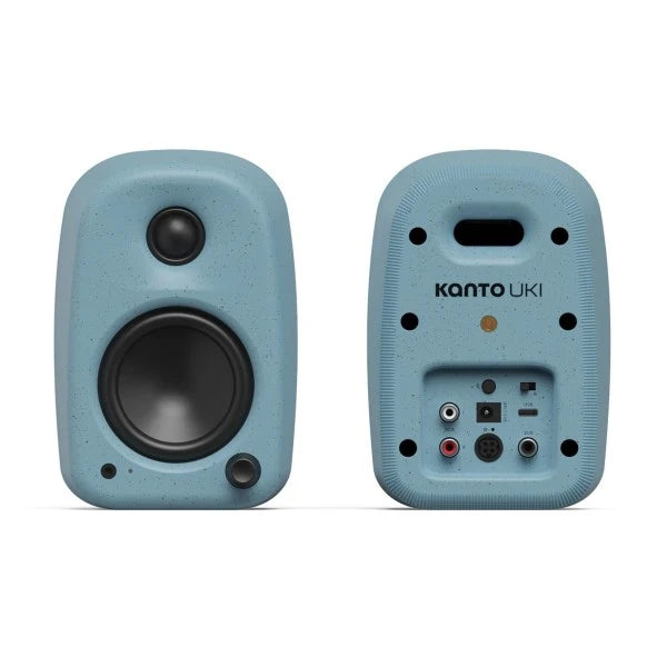 Kanto UKI 100W Desktop Speakers with Bluetooth, USB-C and Headphone Out - Pumice Grey (Pair)