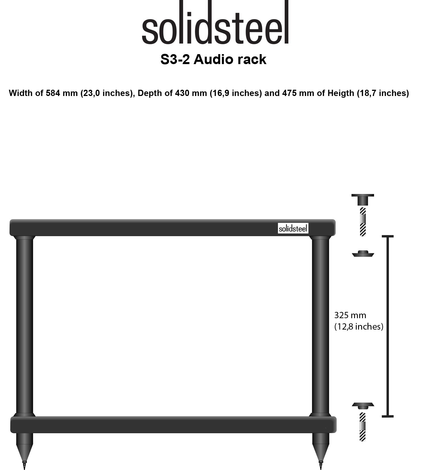 SOLIDSTEEL S3-2 | HI-FI AUDIO RACK | VINYL SOUND – Vinyl Sound USA