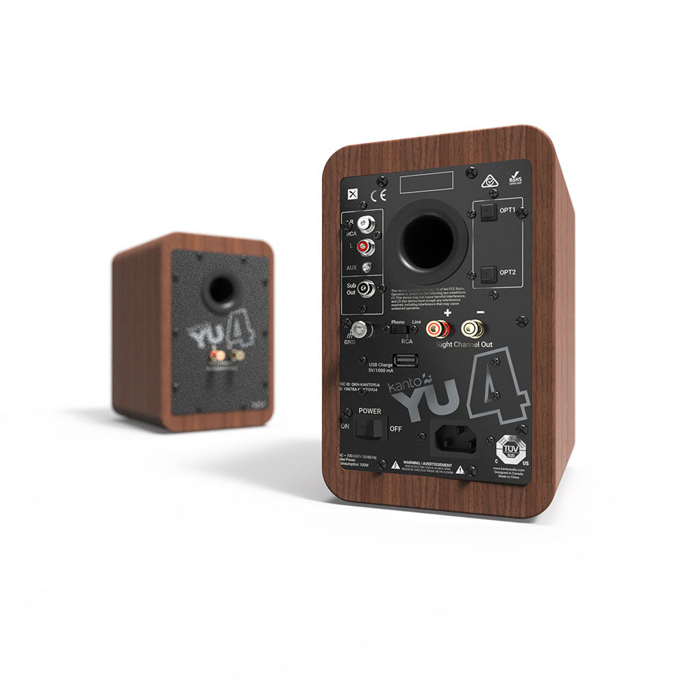 Kanto YU4 Powered Speakers with Bluetooth and Phono Preamp
