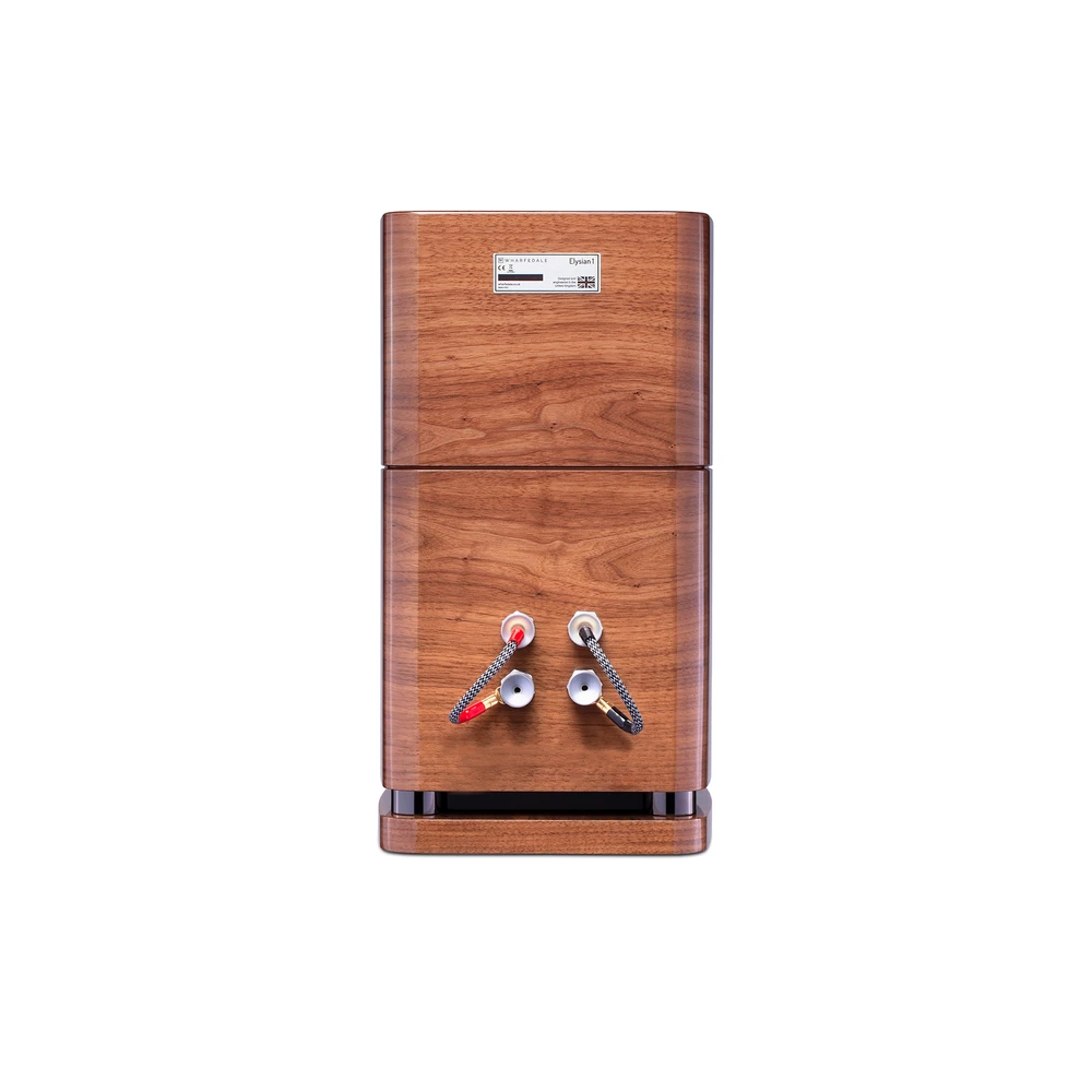 Wharfedale Elysian 1 Bookshelf Speakers, highlighting their elegant design and dual-driver configuration. Shop Now at Vinyl Sound USA, Buffalo, New York!